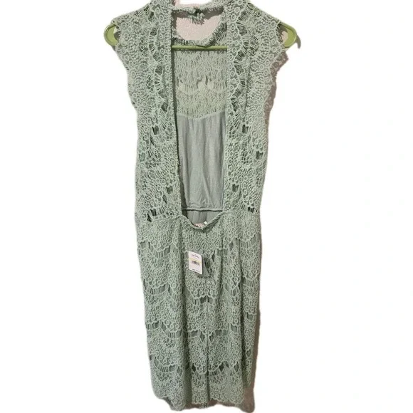 Free People Intimately Daydream Bodycon Lace Slip Dress Open Back Medium NWT - Picture 3 of 5